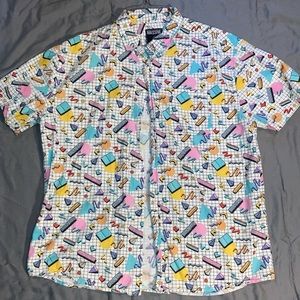 Retro style button down